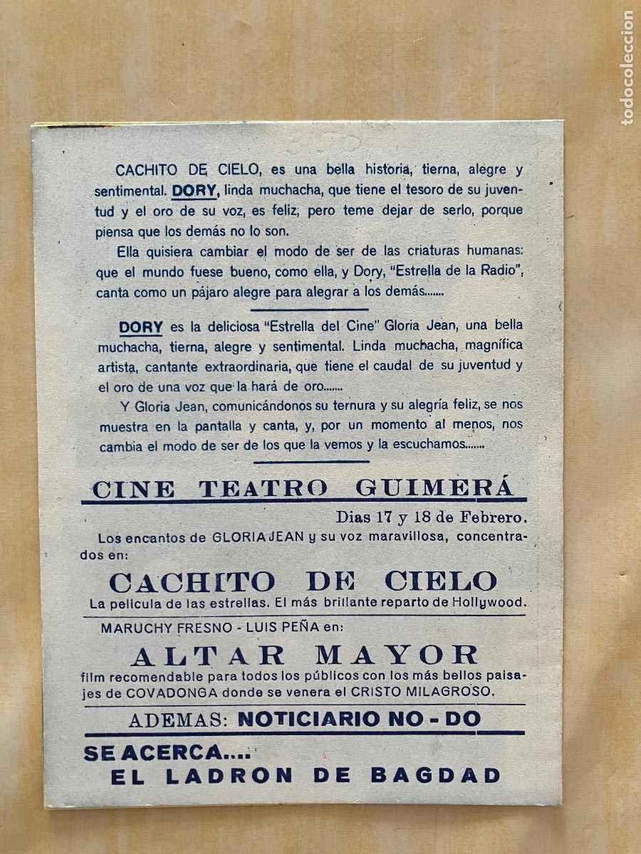 Cine: Cachito de cielo - Programa de cine doble Badalona C/P - Foto 3