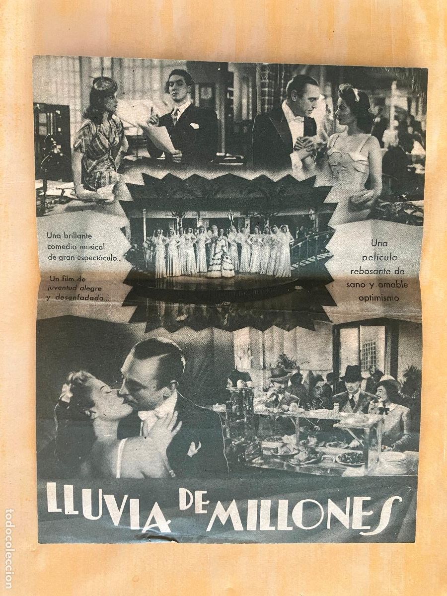 Cine: Lluvia de millones - Programa de cine doble - C/P Malgrat de Mar 1948 - Foto 2