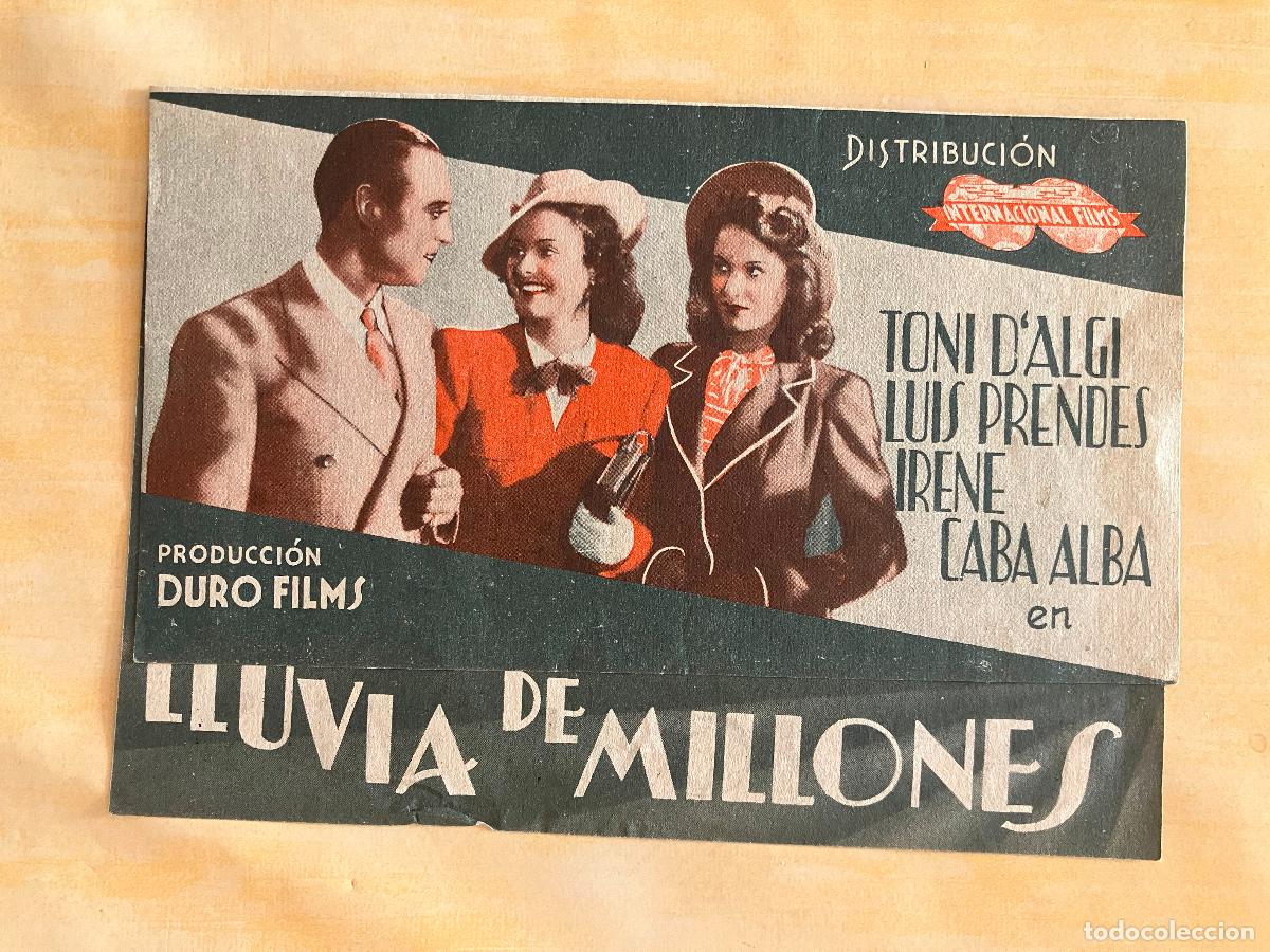 Cine: Lluvia de millones - Programa de cine doble - C/P Malgrat de Mar 1948 - Foto 1