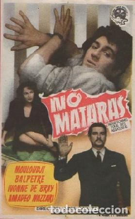 Cine: PROGRAMA DE CINE: NO MATAR&Aacute;S PC-8079 - Foto 1