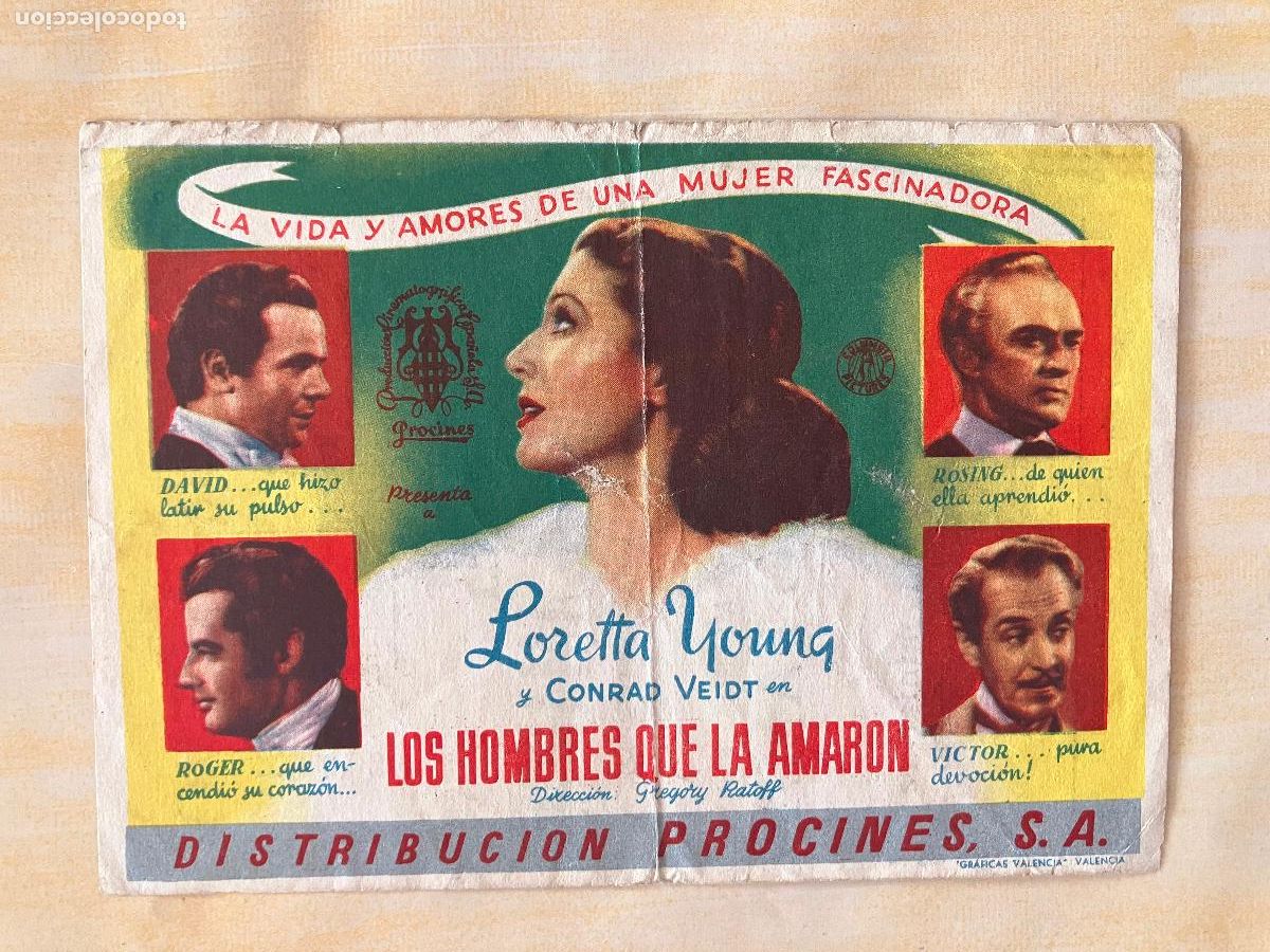 Cinema: Los hombres que la amaron - Programa de cine C/P Badalona 1944