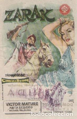 Cine: PROGRAMA DE CINE: ZARAK PC-8118 ,2 - Foto 1