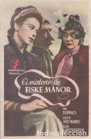Cine: PROGRAMA DE CINE: EL MISTERIO DE FISKE MANOR PC-8125 - Foto 1