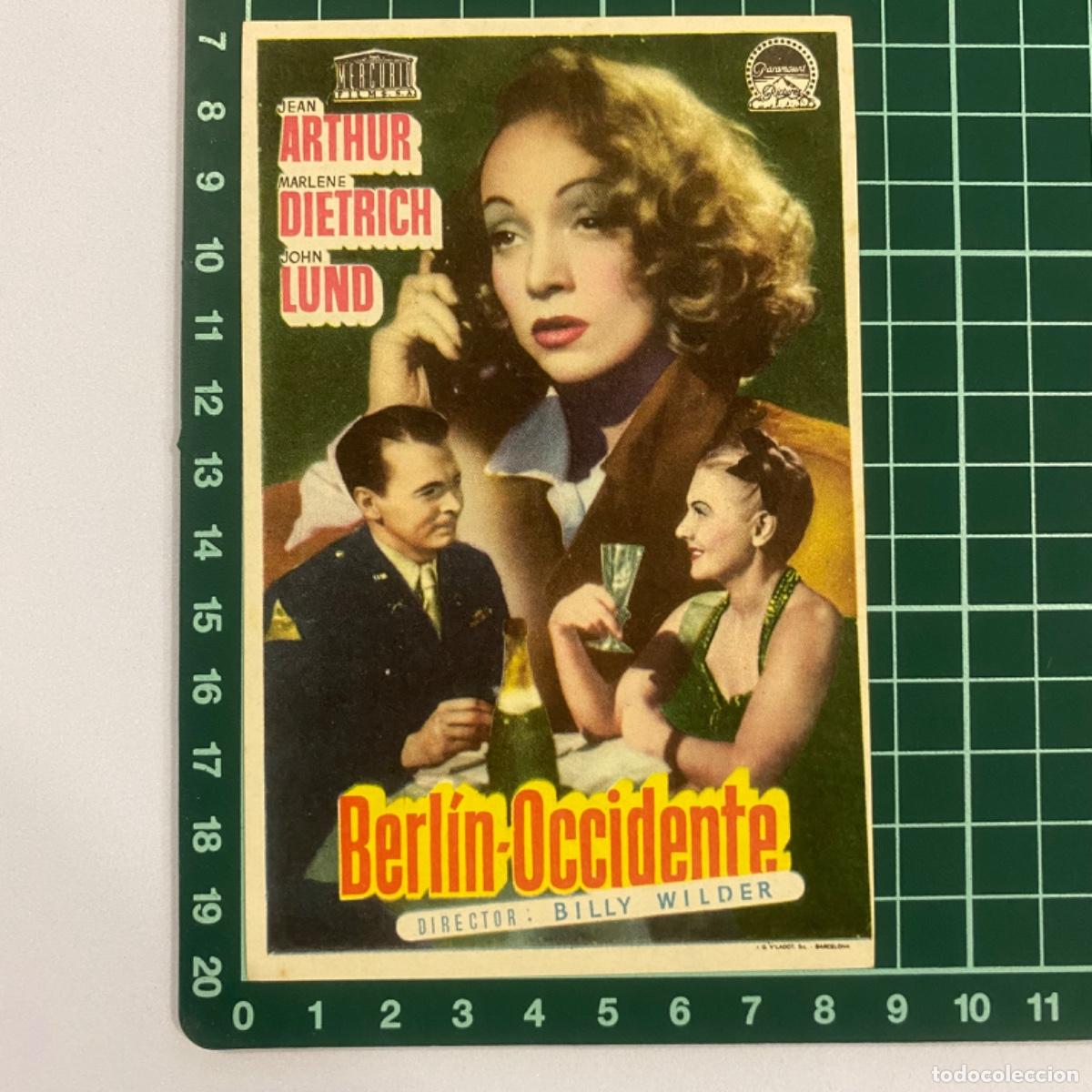Cine: folleto de mano programa de cine pelicula Berlin Occidente - Foto 1