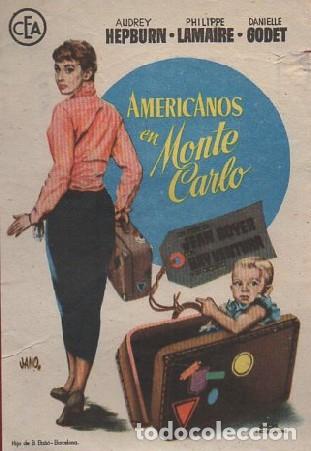 Cine: PROGRAMA DE CINE: AMERICANOS EN MONTE CARLO PC-8172 - Foto 1