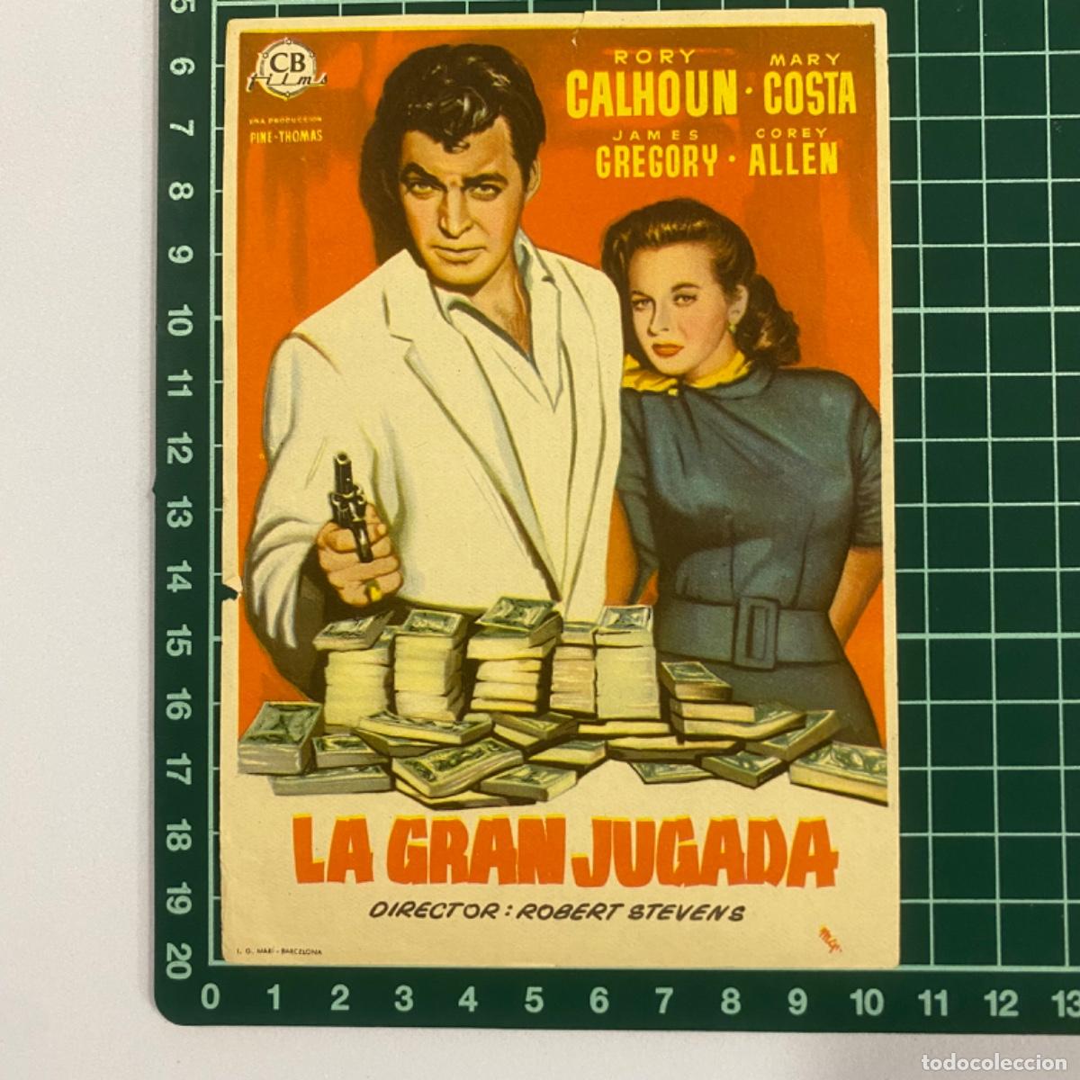 Cine: folleto de mano programa de cine pelicula La Gran jugada - Foto 1