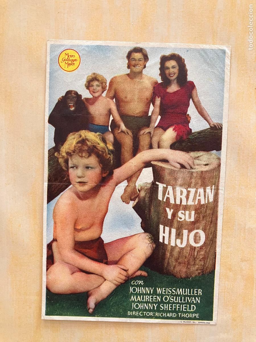  Flyers Publicitaires de films Anciens: Tarz&aacute;n y su hijo - PROGRAMA DE CINE - S/P