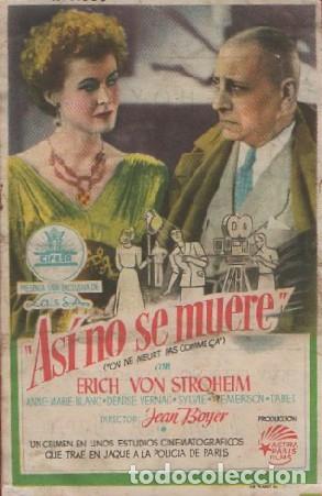 Cine: PROGRAMA DE CINE: AS&Iacute; NO SE MUERE PC-8211 - Foto 1