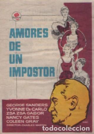 Cine: PROGRAMA DE CINE: AMORES DE UN IMPOSTOR PC-8218 - Foto 1