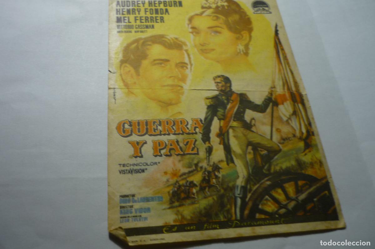 Cinema: programa guerra y paz.-henry fonda- palacio del cinema valls