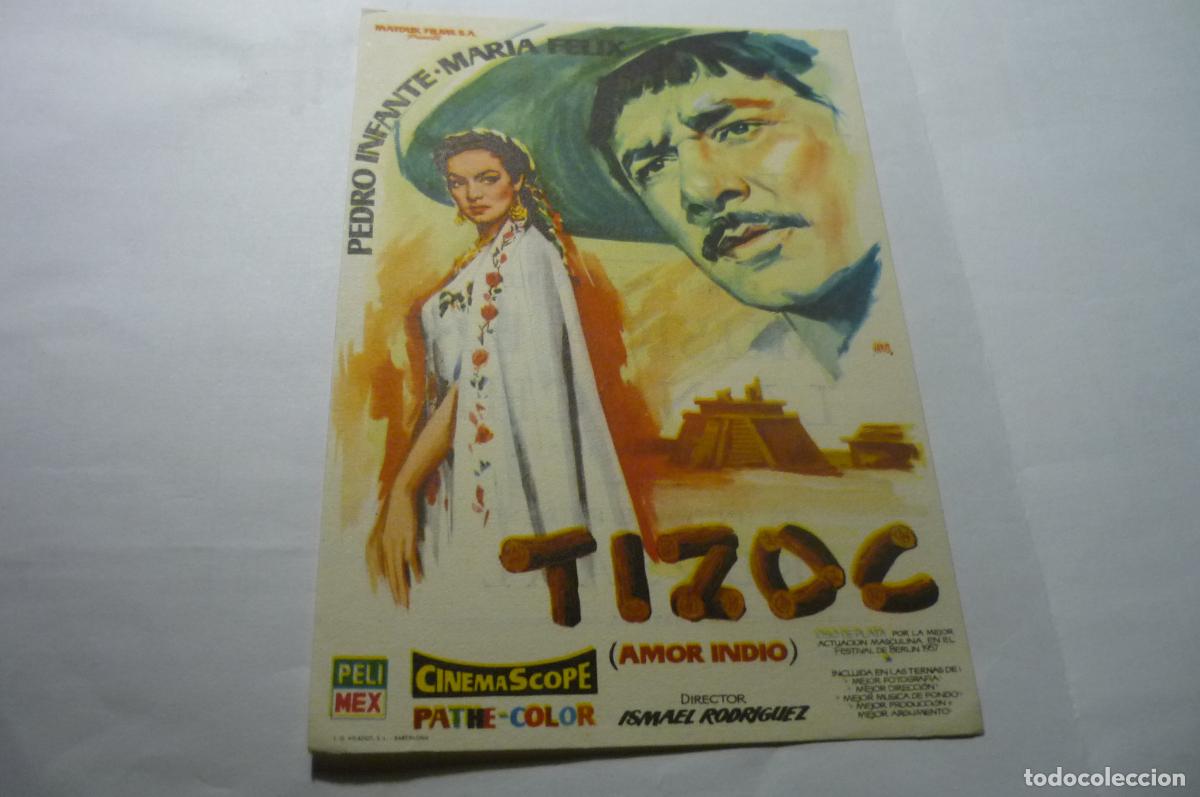 Folhetos de m&atilde;o de filmes antigos de cinema: programa tizoc- pedro infante publicidad kursaal reus