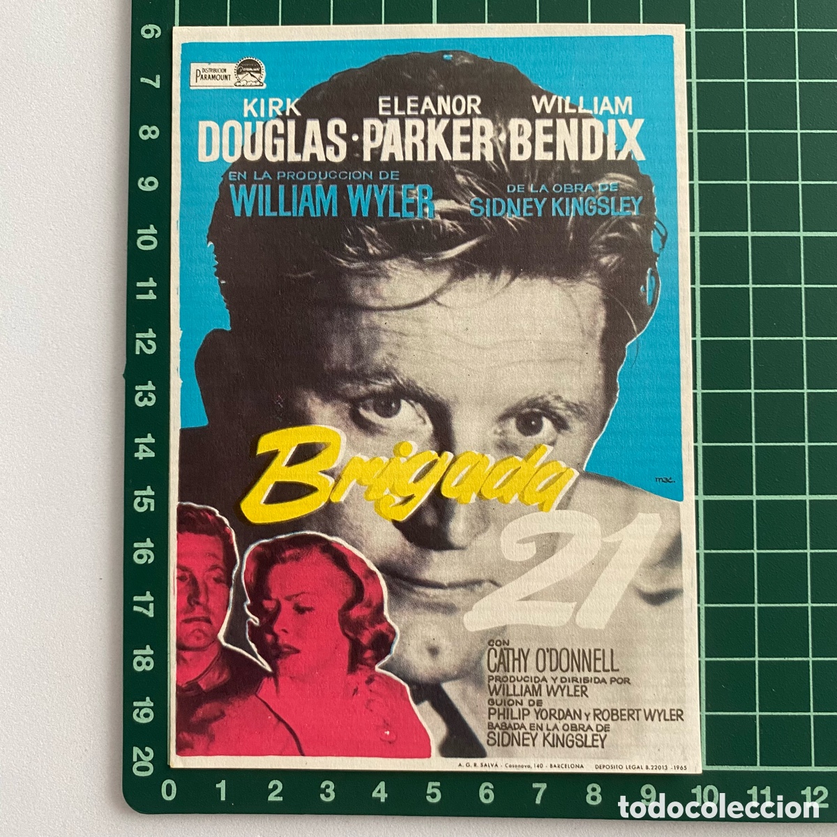 Cine: folleto de mano programa de cine pelicula Brigada 21 - Foto 2