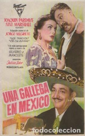 Cine: PROGRAMA DE CINE: UNA GALLEGA EN MEXICO PC-8237