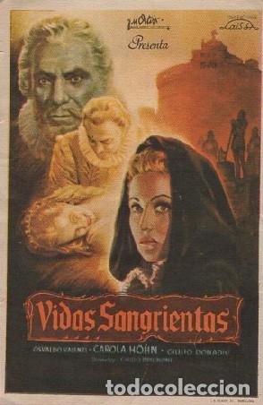 Cine: PROGRAMA DE CINE: VIDAS SANGRIENTAS PC-8261 - Foto 1