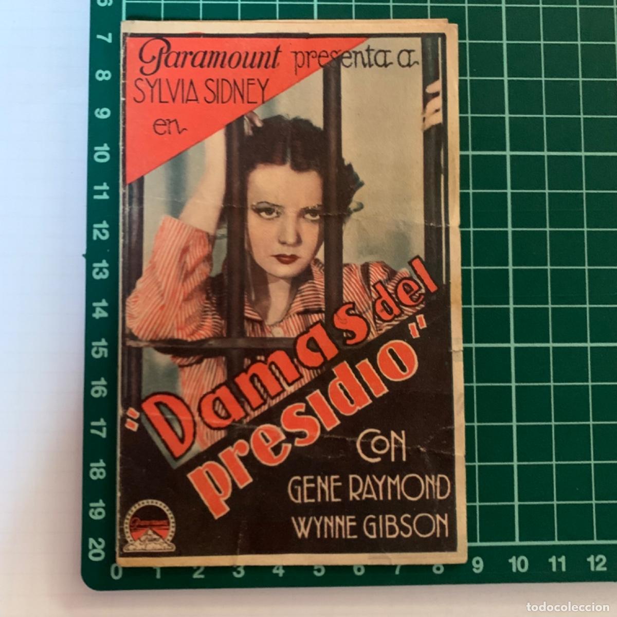 Folhetos de m&atilde;o de filmes antigos de cinema: Folleto de mano programa de cine pelicula damas del presidio royal 1932