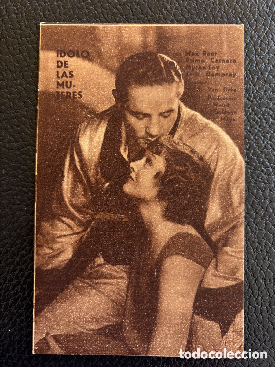 Cine: Idolo de las mujeres. 1935. Programa de mano tarjeta folleto cine. Publicidad Monumental