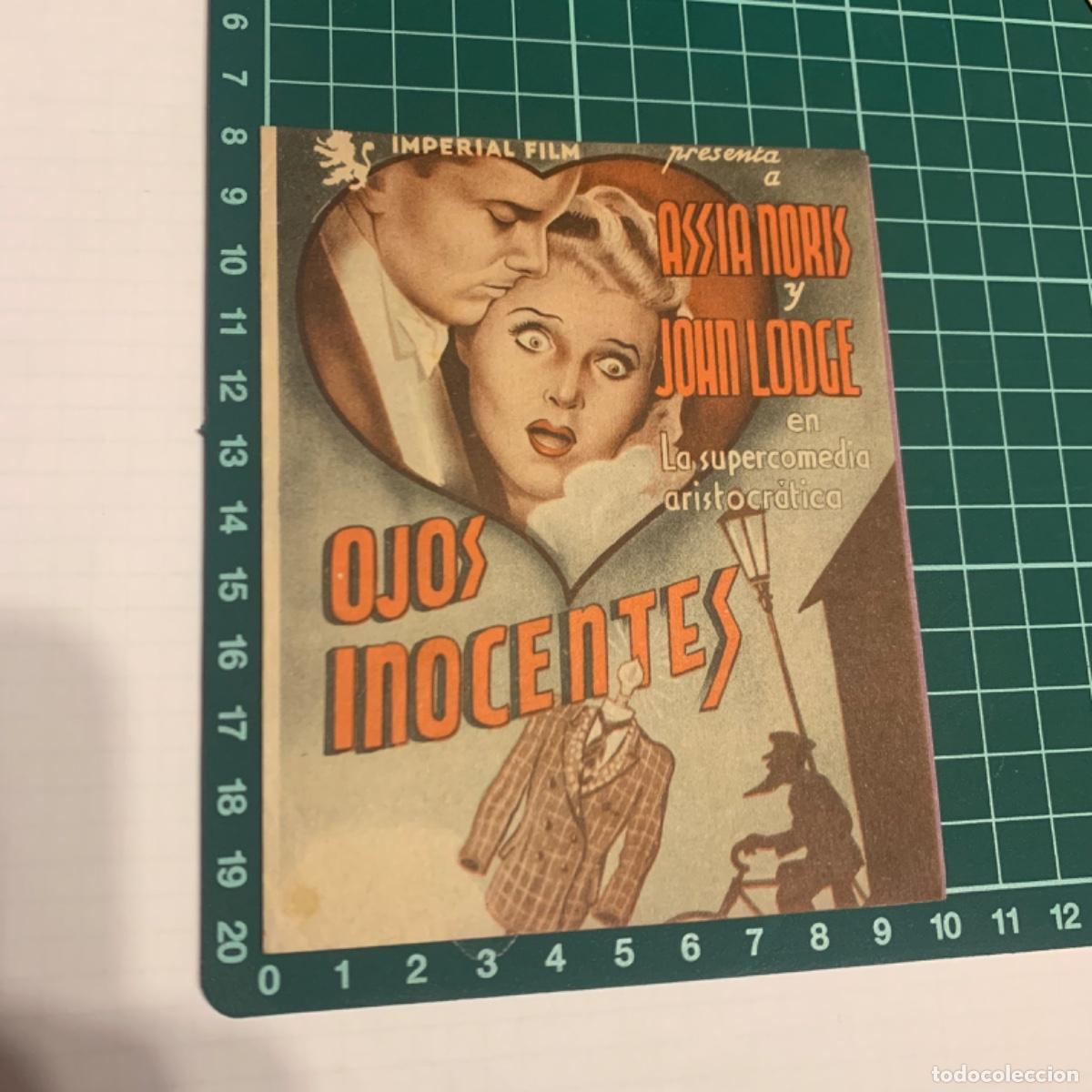 Cinema: Folleto de mano programa de cine pelicula ojos inocentes capitol 1940