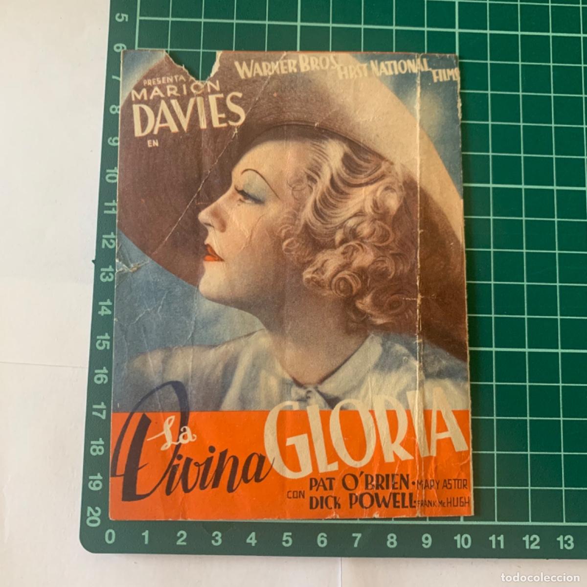 Cinema: Folleto de mano programa de cine pelicula la divina gloria 1937 royal cinema