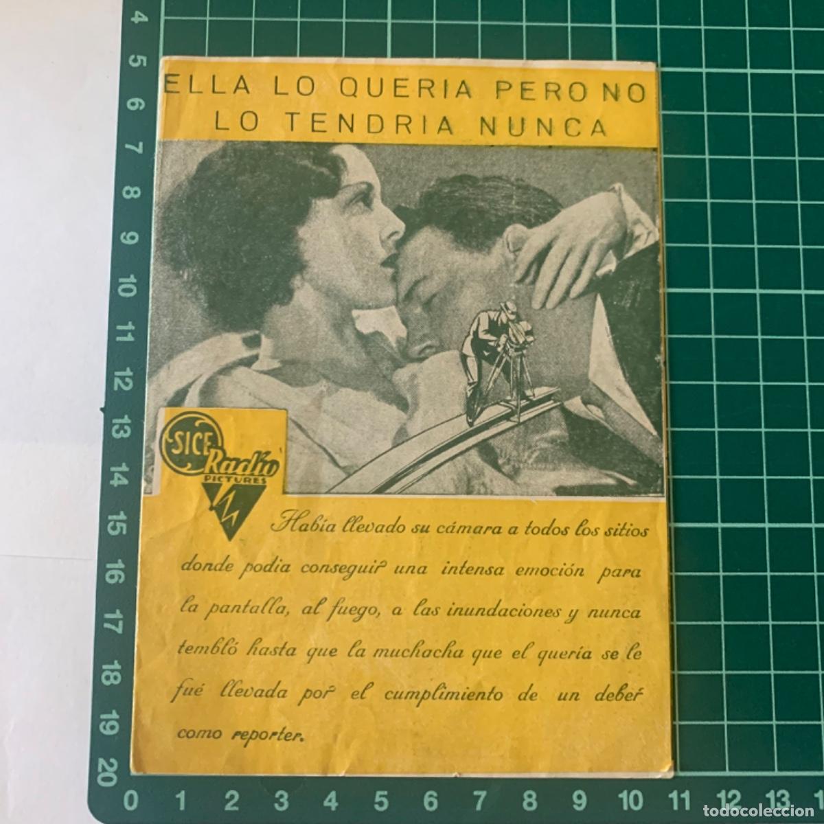 Cinema: Folleto de mano programa de cine pelicula la dama de la prensa teatro principal