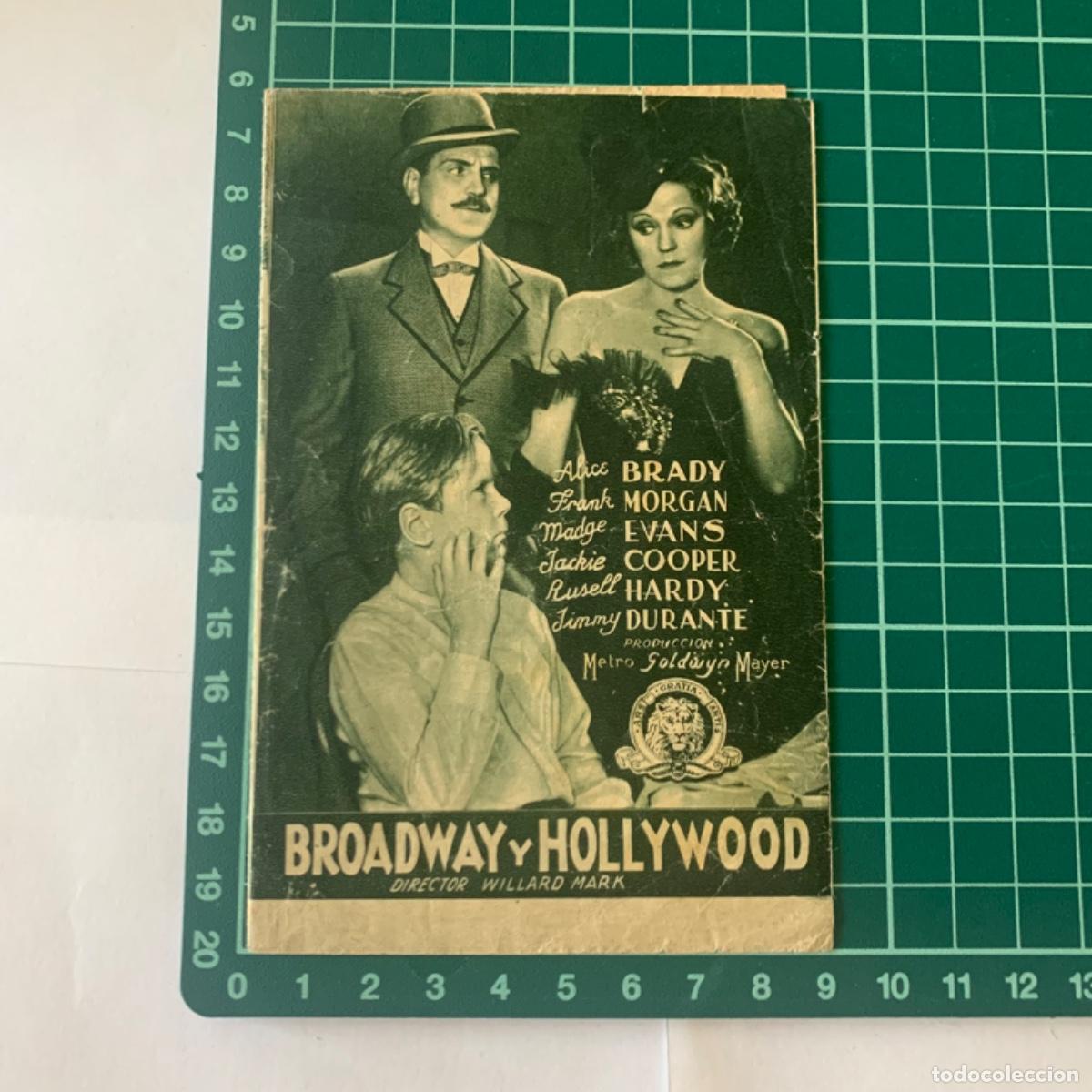 Cinema: Folleto de mano programa de cine pelicula broadway y hollywood capitol 1934