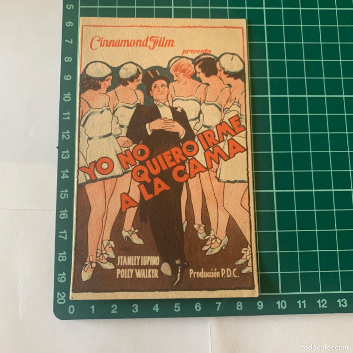 Cinema: Folleto de mano programa de cine pelicula yo no quiero irme a la cama 1935 popular