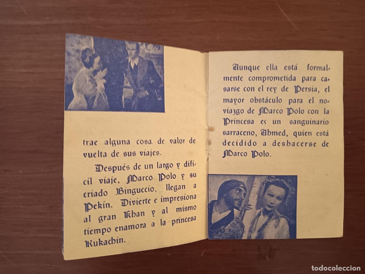 Cine: PTCC 504 LAS AVENTURAS DE MARCO POLO PROGRAMA LIBRITO PROCINES GARY COOPER - Foto 2