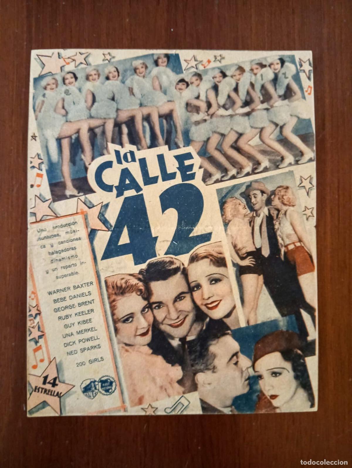Cine: PTCC 504 LA CALLE 42 PROGRAMA Dbl WARNER DICK POWELL GINGER ROGERS WARNER BAXTER RUBY KEELER DANIELS - Foto 2
