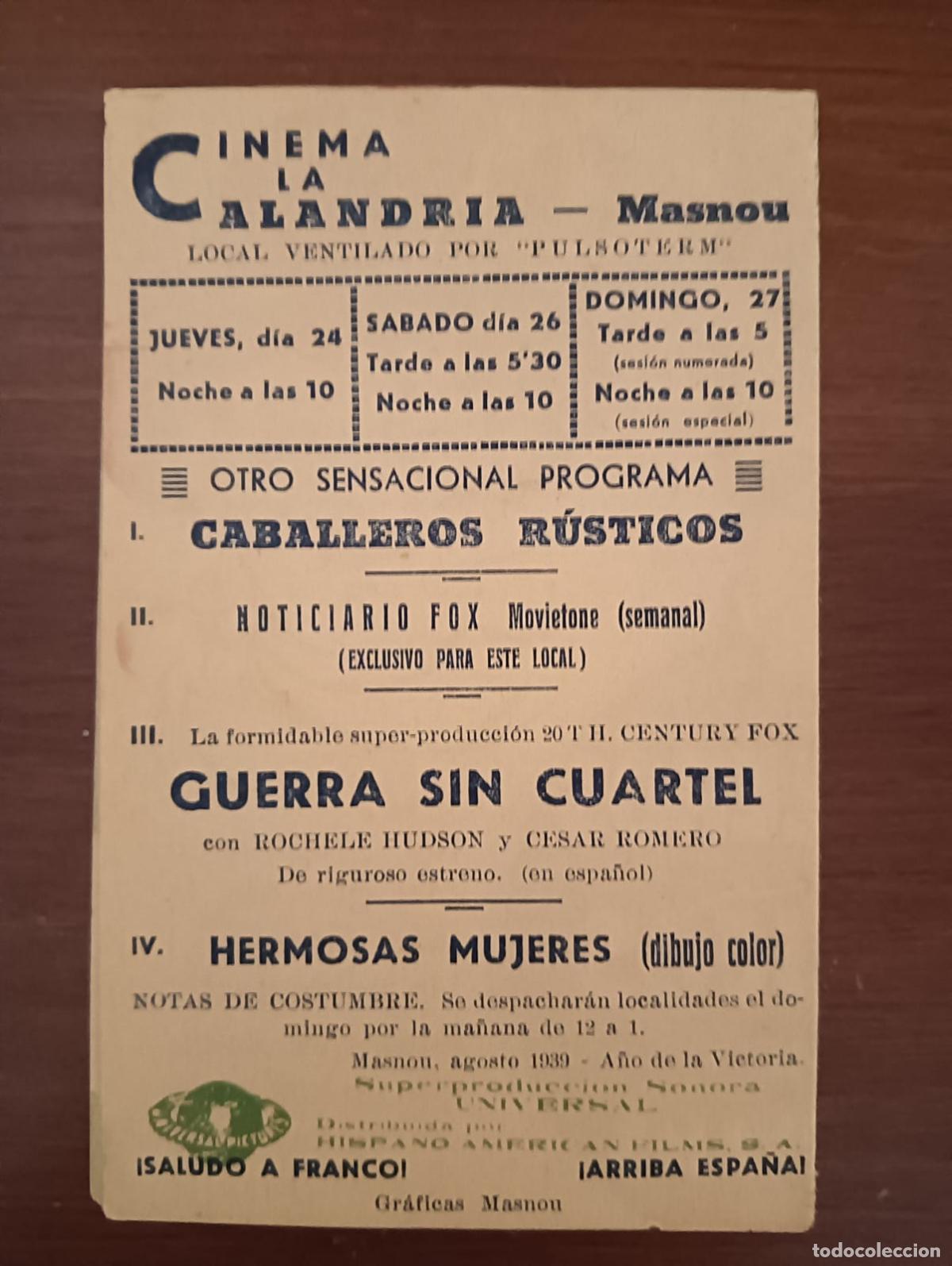 Cine: PTCC 405 CABALLEROS RUSTICOS PROGRAMA DOBLE verde UNIVERSAL SLIM SUMMERVILLE ANDY DEVINE - Foto 3