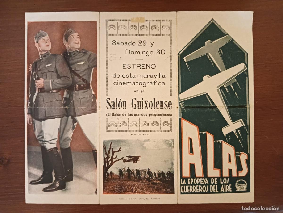 Cine: PTCC 405 ALAS PROGRAMA TRIPTICO PARAMOUNT CLARA BOW CHARLES ROGERS GARY COOPER - Foto 3