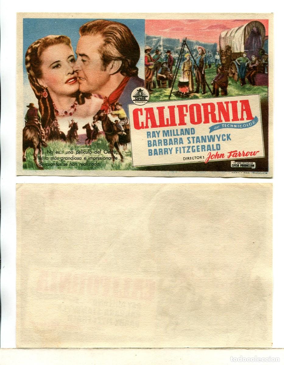 Cine: CALIFORNIA, con Ray Milland. - Foto 1