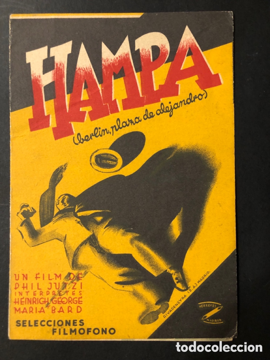 Cinema: Programa Filmofono Hampa Berlin plaza de Alejandro dise&ntilde;o herreros A11