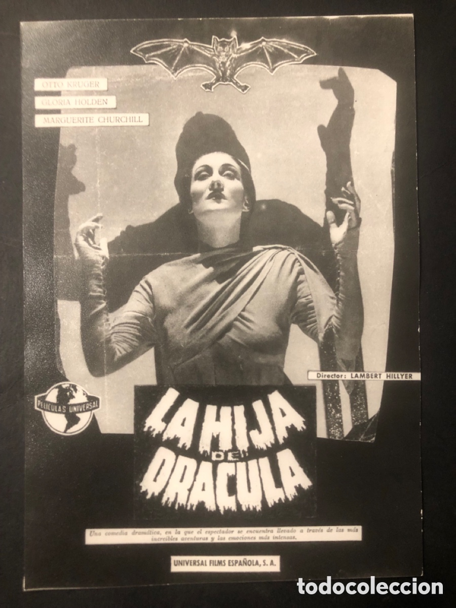 Cine: Programa tarjeta la hija de dracula otto kruger A11 - Foto 1