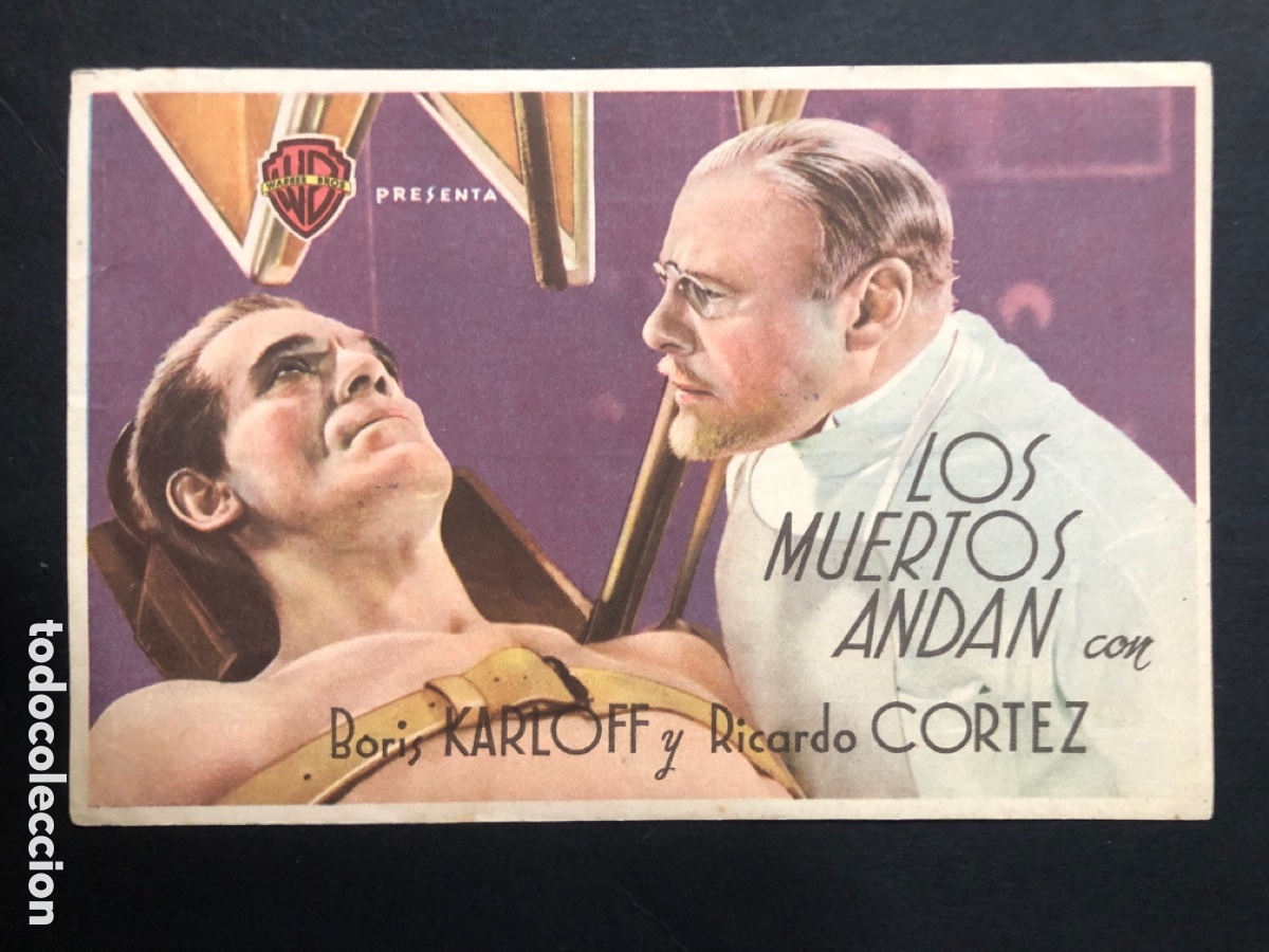 Cinema: Programa los muertos andan boris karloff con publicidad cinema taramona A11