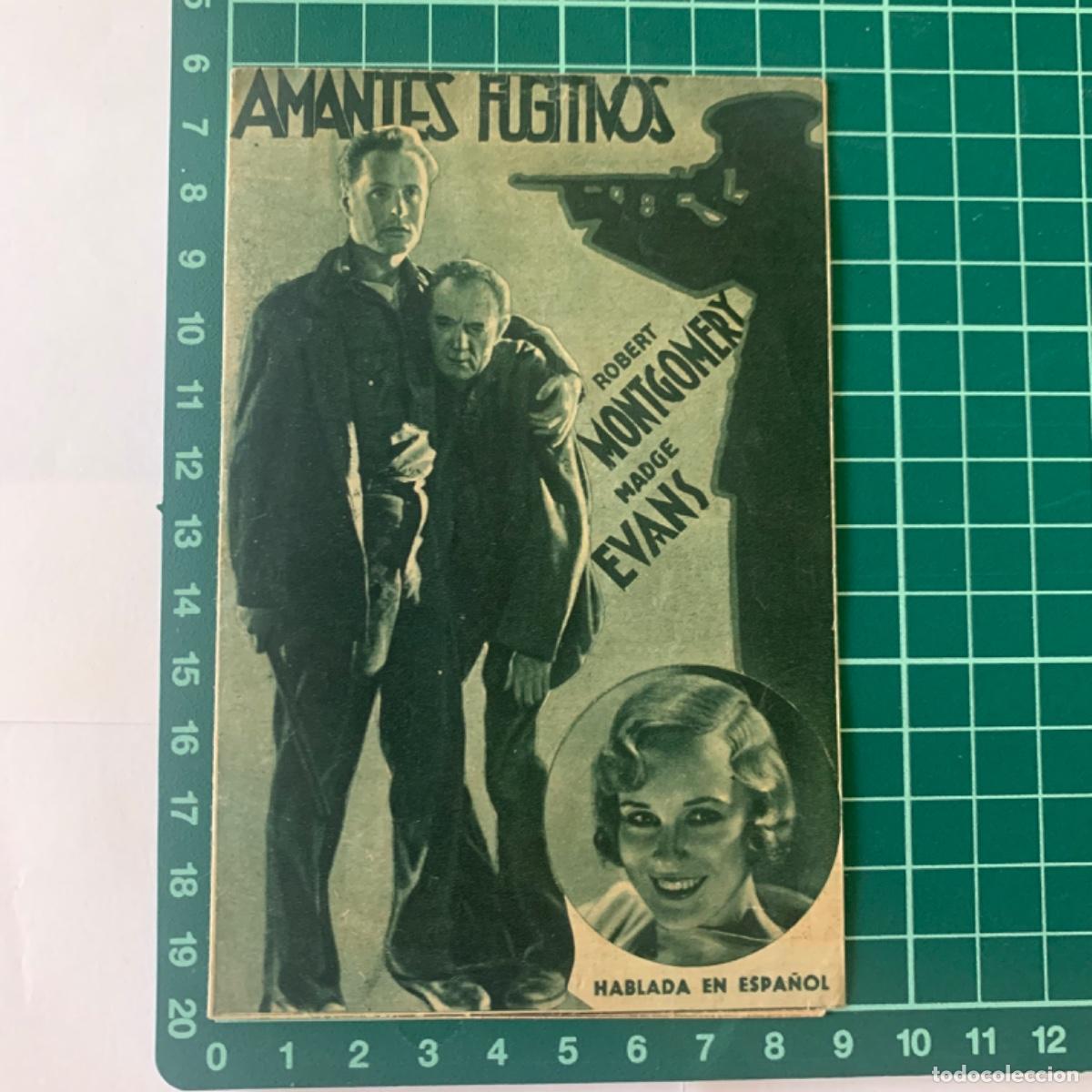 Cinema: Programa de cine folleto de mano pel&iacute;cula amantes fugitivos 1934 capitol
