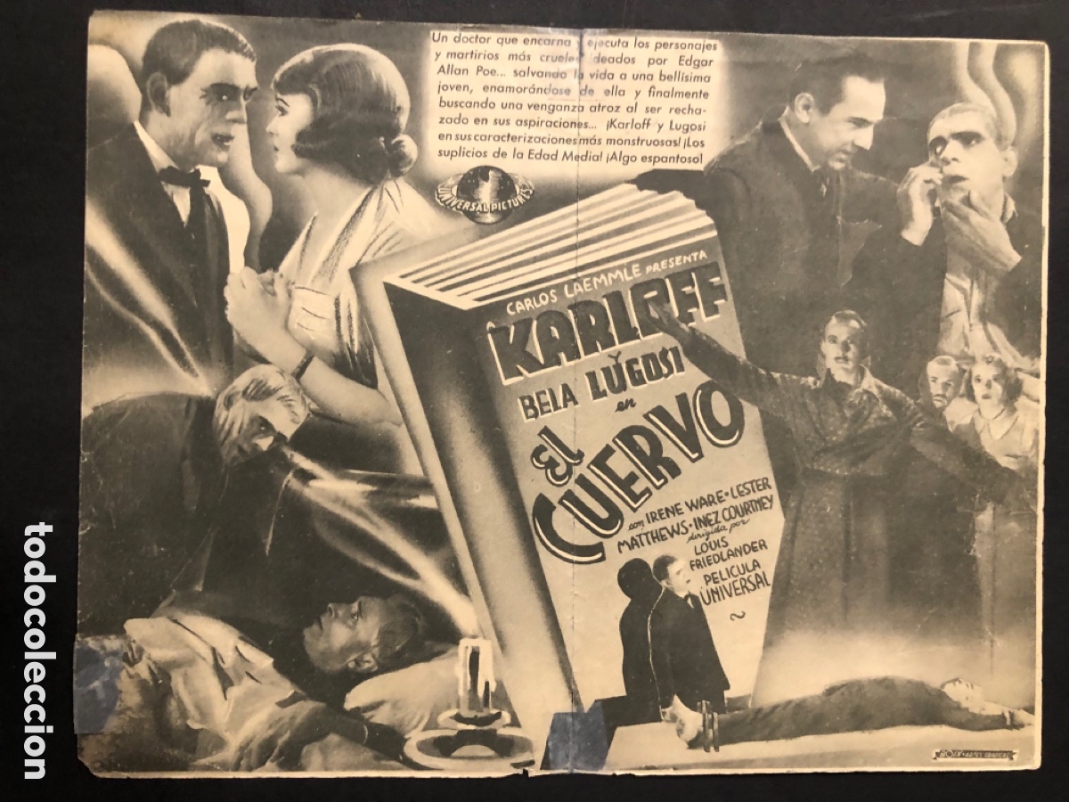 Cine: Programa universal el cuervo Boris karloff bela lugosi A11 - Foto 2