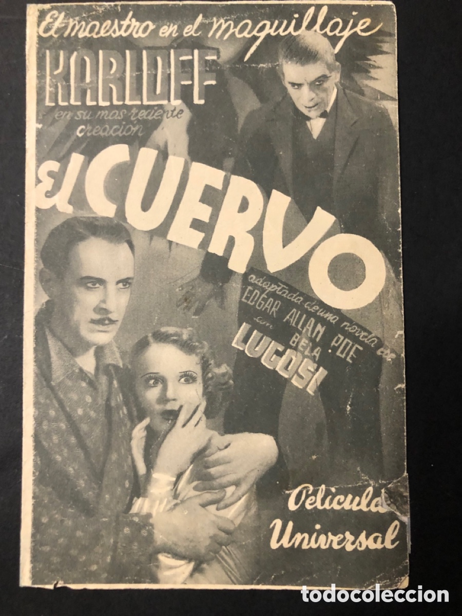 Cine: Programa universal el cuervo Boris karloff bela lugosi A11 - Foto 1