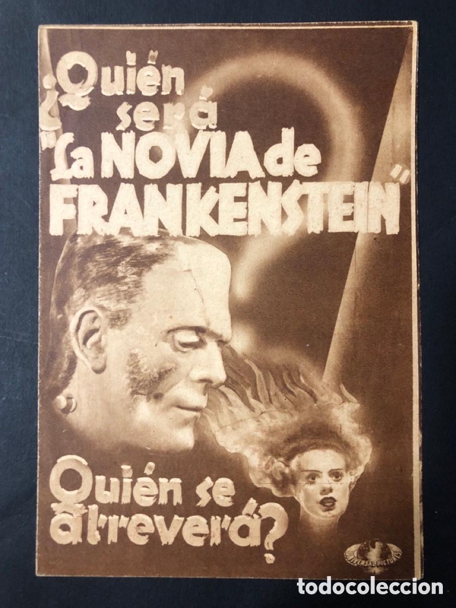 Cinema: Programa universal la novia de frankenstein boris karloff con publicidad cine Rambla A11
