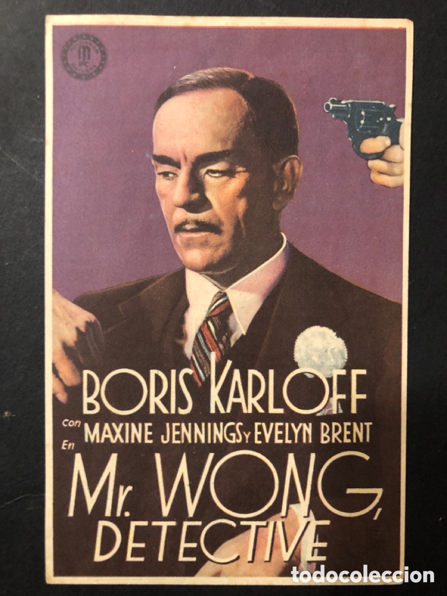 Cinema: Programa Mr Wong detective boris karloff con publicidad gran teatro A11