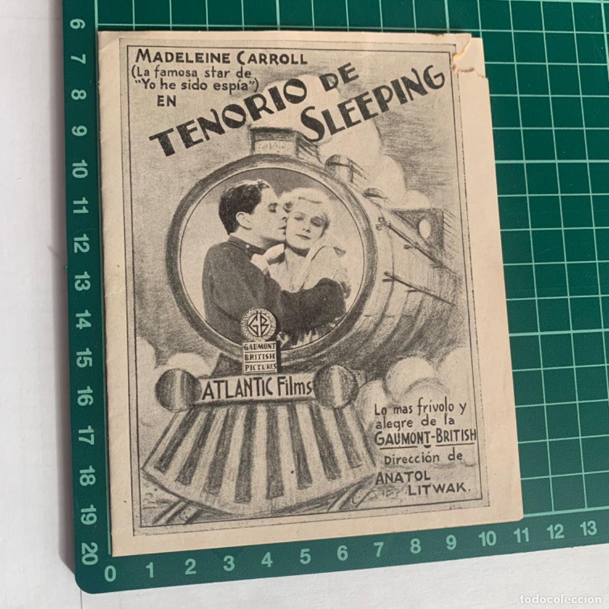 Kino: Programa de cine folleto de mano pelicula el tenorio de sleeping 1934 teatro principal