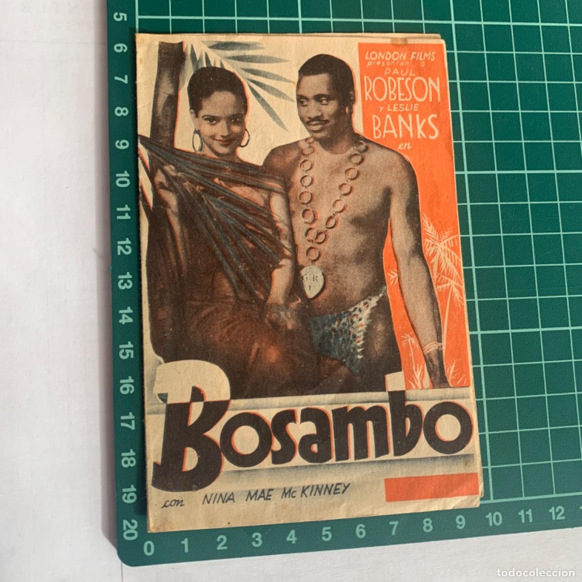 Kino: Programa de cine folleto de mano pelicula bosambo