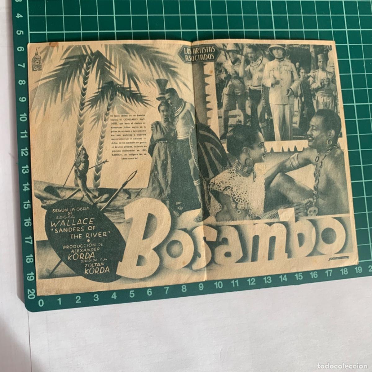 Cine: Programa de cine folleto de mano pelicula bosambo - Foto 2