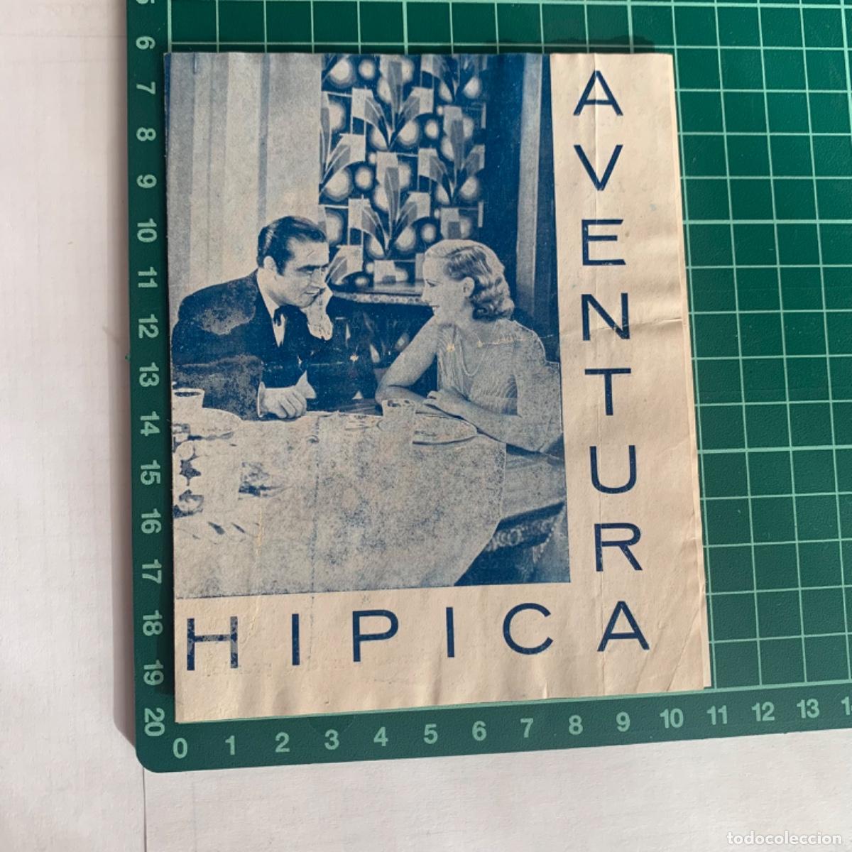 Kino: Programa de cine folleto de mano pelicula aventura hipica teatro principal 1934
