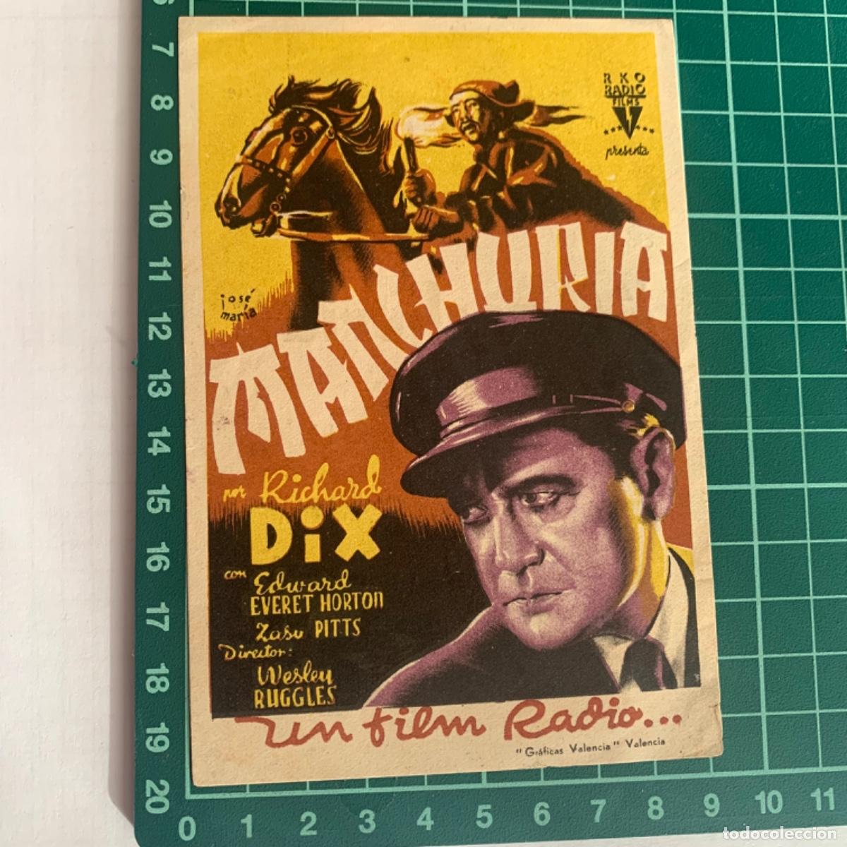 Kino: Programa de cine folleto de mano pelicula manchuria espa&ntilde;a 1943