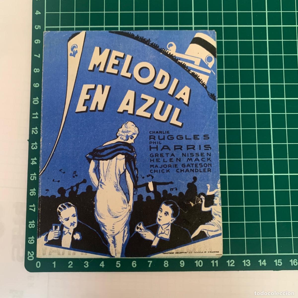 Kino: Programa de cine folleto de mano pelicula melodia en azul teatro olimpia