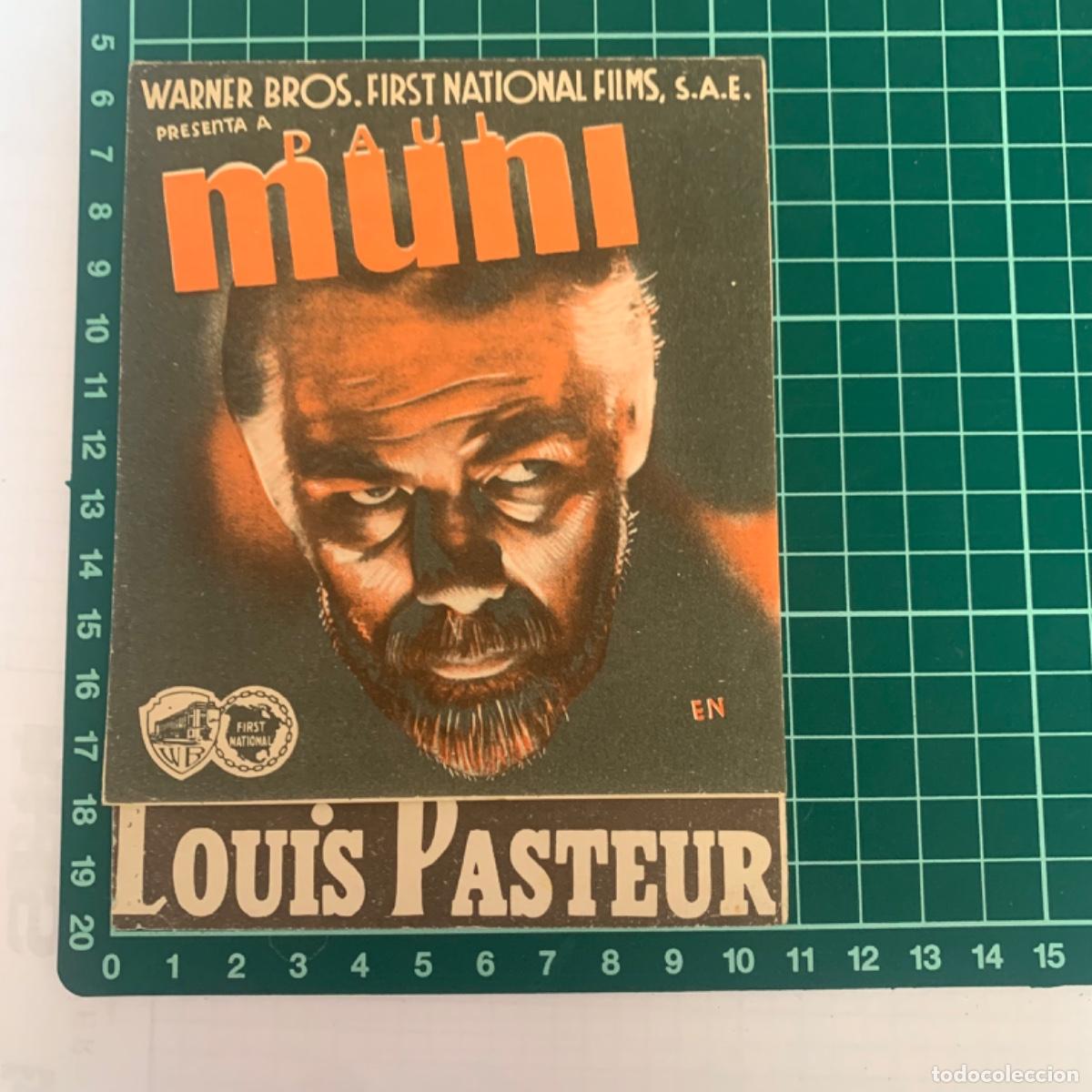 Kino: Programa de cine folleto de mano pelicula la tragedia de louis pasteur cinema goya zaragoza