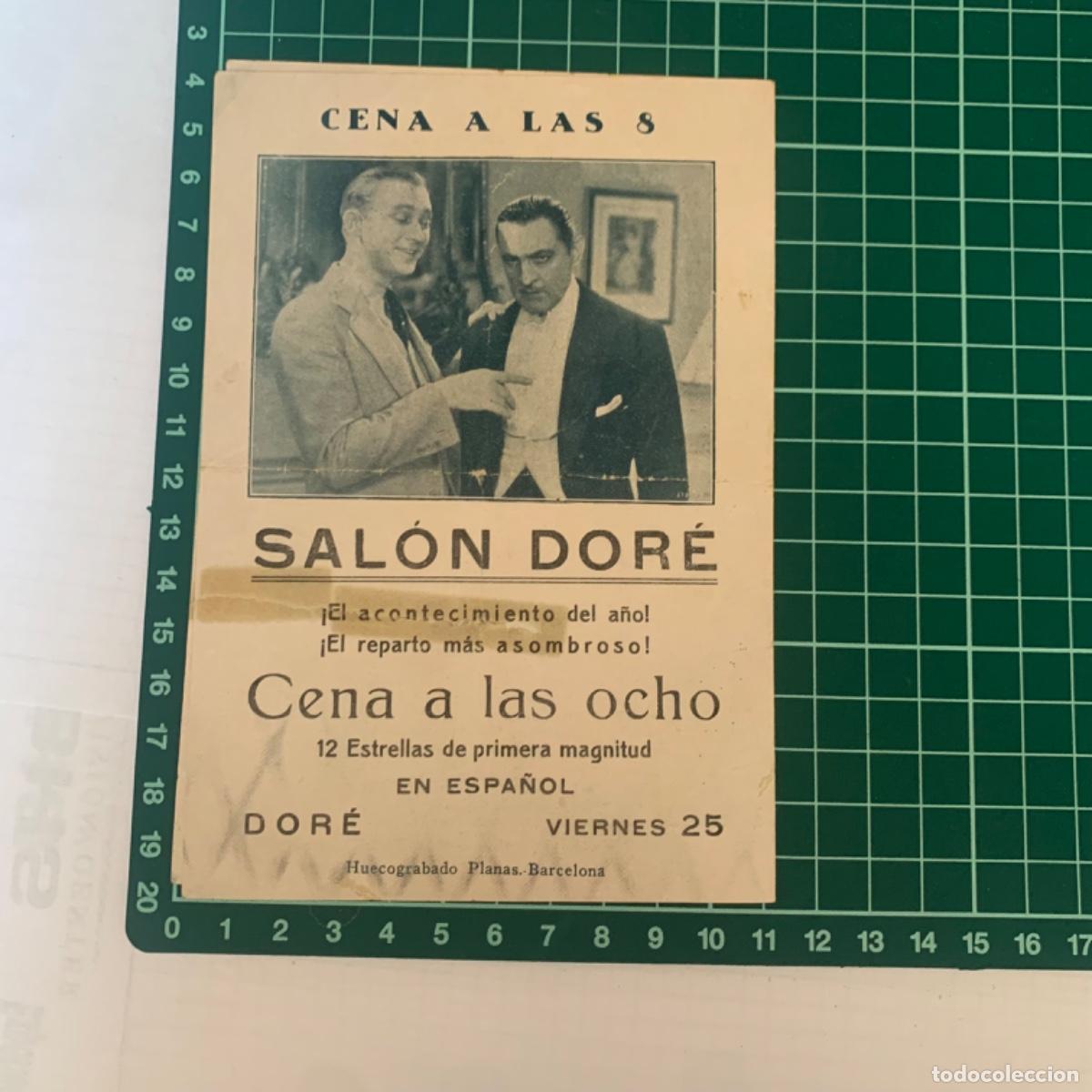 Cine: Programa de cine folleto de mano pelicula cena a las 8 salon dore - Foto 3