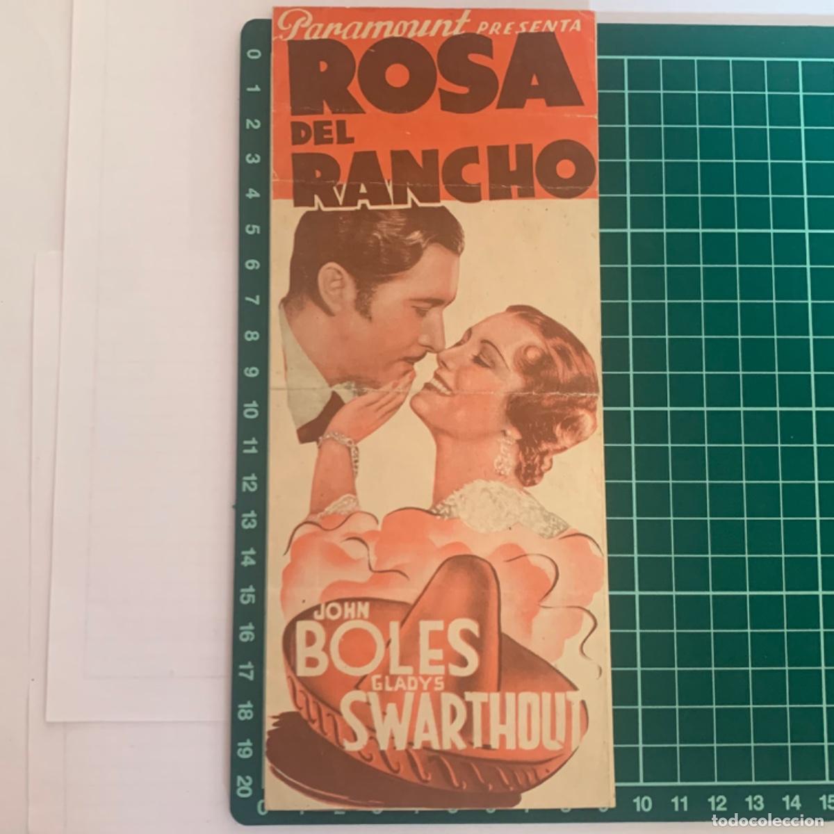 Kino: Programa de cine, folleto de mano pel&iacute;cula rosa del rancho gran cinema algorta