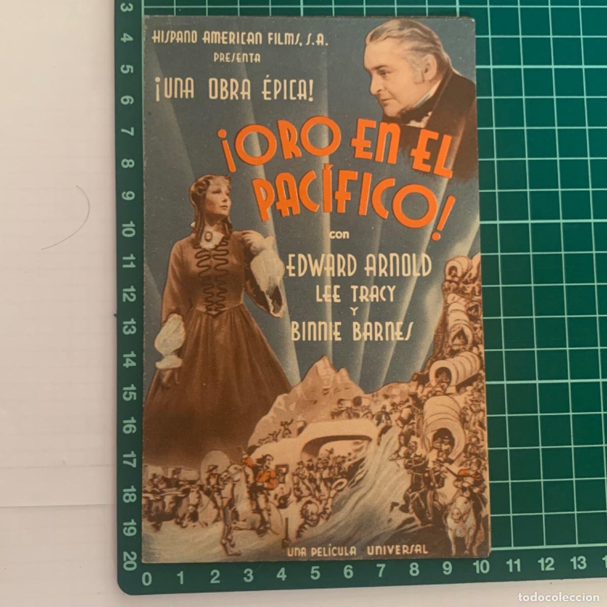 Cine: Folleto de mano, programa de cine pelicula oro en el pac&iacute;fico central - Foto 1