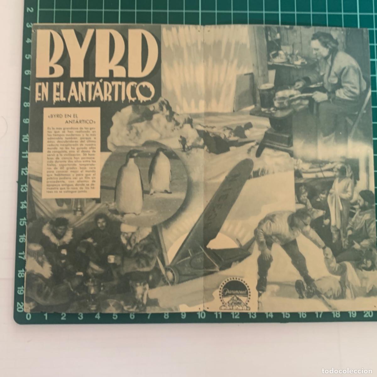 Cine: Folleto de mano, programa de cine pelicula byrd en el antartico - Foto 2