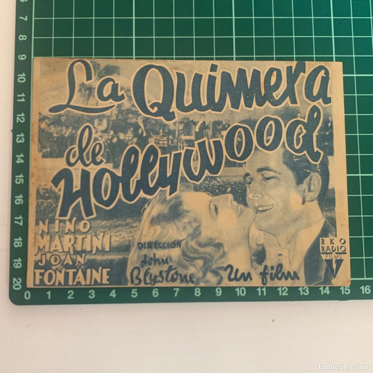 Kino: Folleto de mano, programa de cine pelicula la quimera de Hollywood Capitol 1941